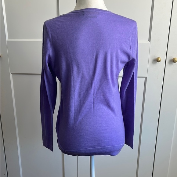 Polo Golf Ralph Lauren Purple Wool V-Neck Sweater | Small - Picture 3 of 4